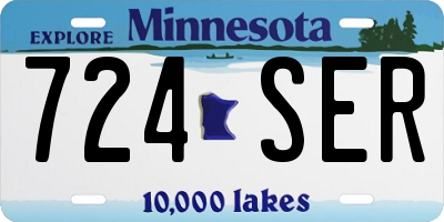 MN license plate 724SER