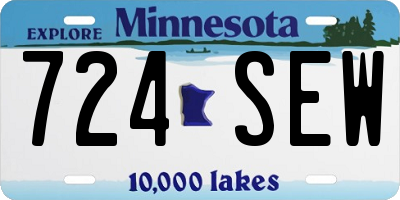 MN license plate 724SEW