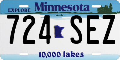 MN license plate 724SEZ