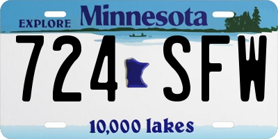 MN license plate 724SFW