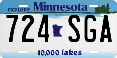 MN license plate 724SGA