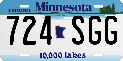 MN license plate 724SGG