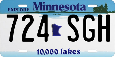 MN license plate 724SGH