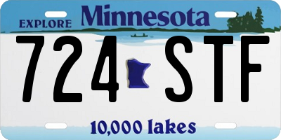 MN license plate 724STF