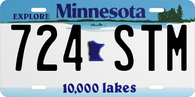 MN license plate 724STM
