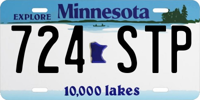 MN license plate 724STP