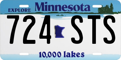 MN license plate 724STS