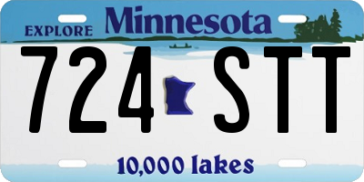 MN license plate 724STT