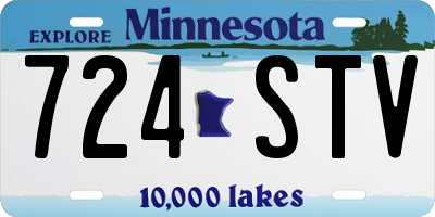 MN license plate 724STV