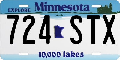 MN license plate 724STX