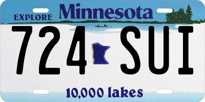 MN license plate 724SUI