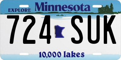 MN license plate 724SUK