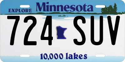MN license plate 724SUV