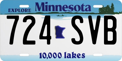 MN license plate 724SVB
