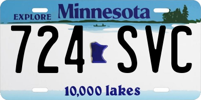 MN license plate 724SVC
