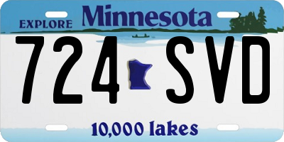 MN license plate 724SVD