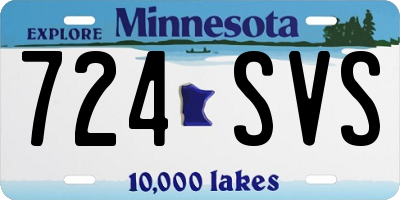 MN license plate 724SVS