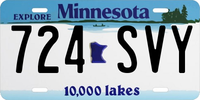 MN license plate 724SVY