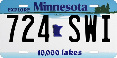 MN license plate 724SWI
