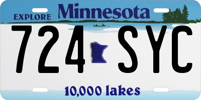 MN license plate 724SYC
