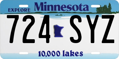 MN license plate 724SYZ