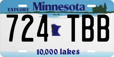 MN license plate 724TBB