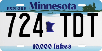 MN license plate 724TDT