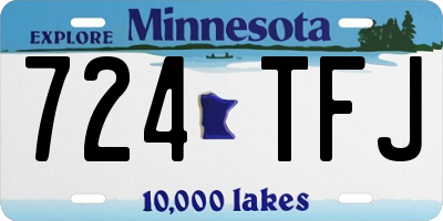 MN license plate 724TFJ