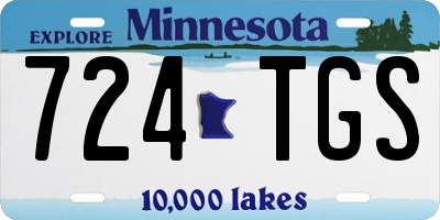MN license plate 724TGS