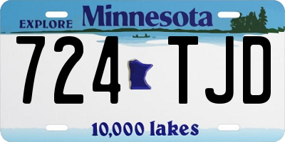 MN license plate 724TJD