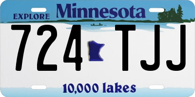 MN license plate 724TJJ