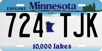 MN license plate 724TJK