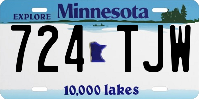 MN license plate 724TJW