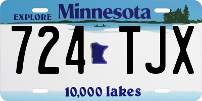 MN license plate 724TJX