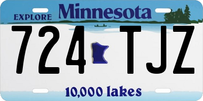 MN license plate 724TJZ