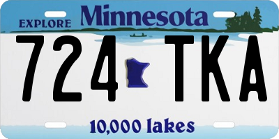 MN license plate 724TKA