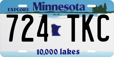 MN license plate 724TKC
