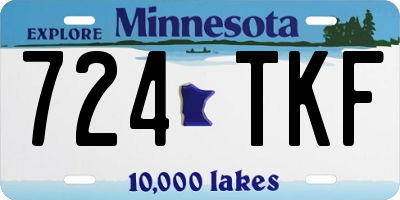 MN license plate 724TKF