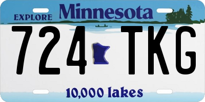 MN license plate 724TKG