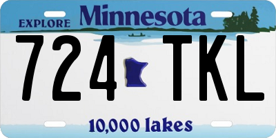 MN license plate 724TKL