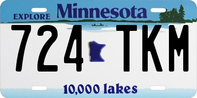 MN license plate 724TKM