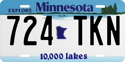 MN license plate 724TKN