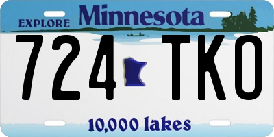 MN license plate 724TKO
