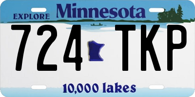 MN license plate 724TKP