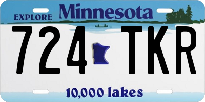 MN license plate 724TKR