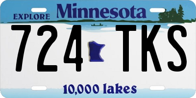 MN license plate 724TKS