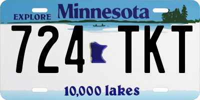 MN license plate 724TKT