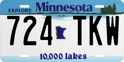 MN license plate 724TKW