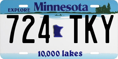 MN license plate 724TKY