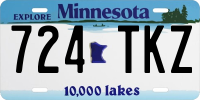 MN license plate 724TKZ